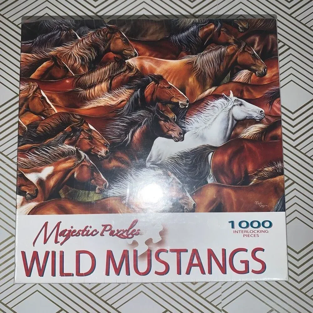 Majestic Puzzles Jigsaw Wild Mustangs Rick Unger 1000 Piece 20